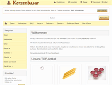 Tablet Screenshot of kerzenbasar.com